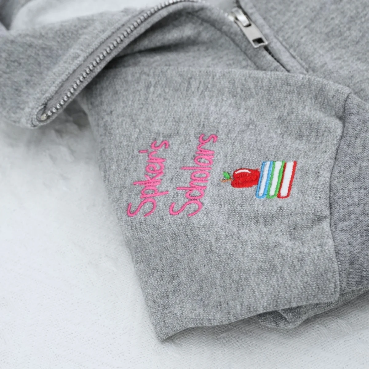 Custom Teacher Quarter Zip - Personalized School Supply Pocket Embroidered Sweatshirt - Perfect Teacher Gift - Image 4