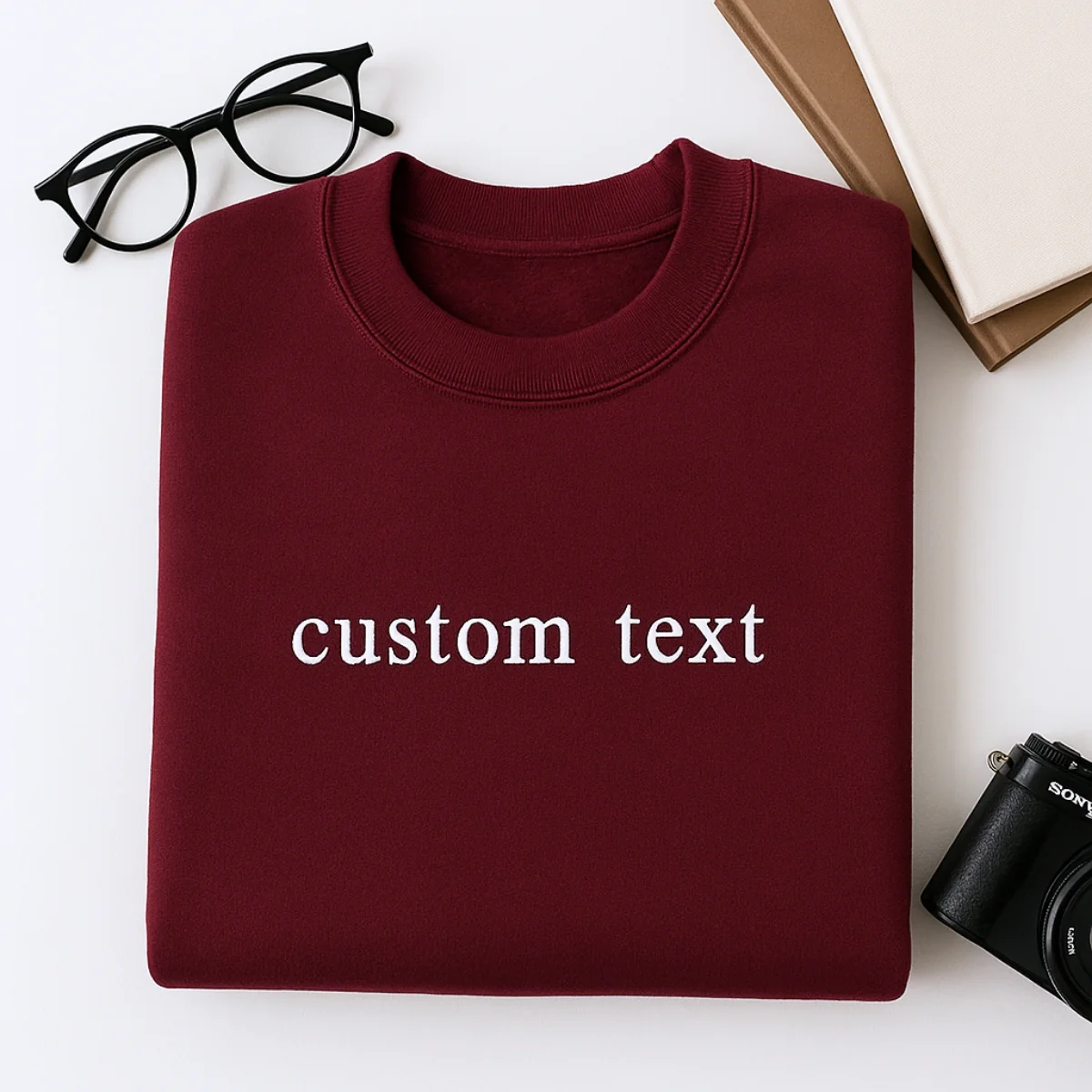 Custom Text Embroidered Sweatshirts - Personalized Message Apparel - Perfect Gift for Anyone - Image 6