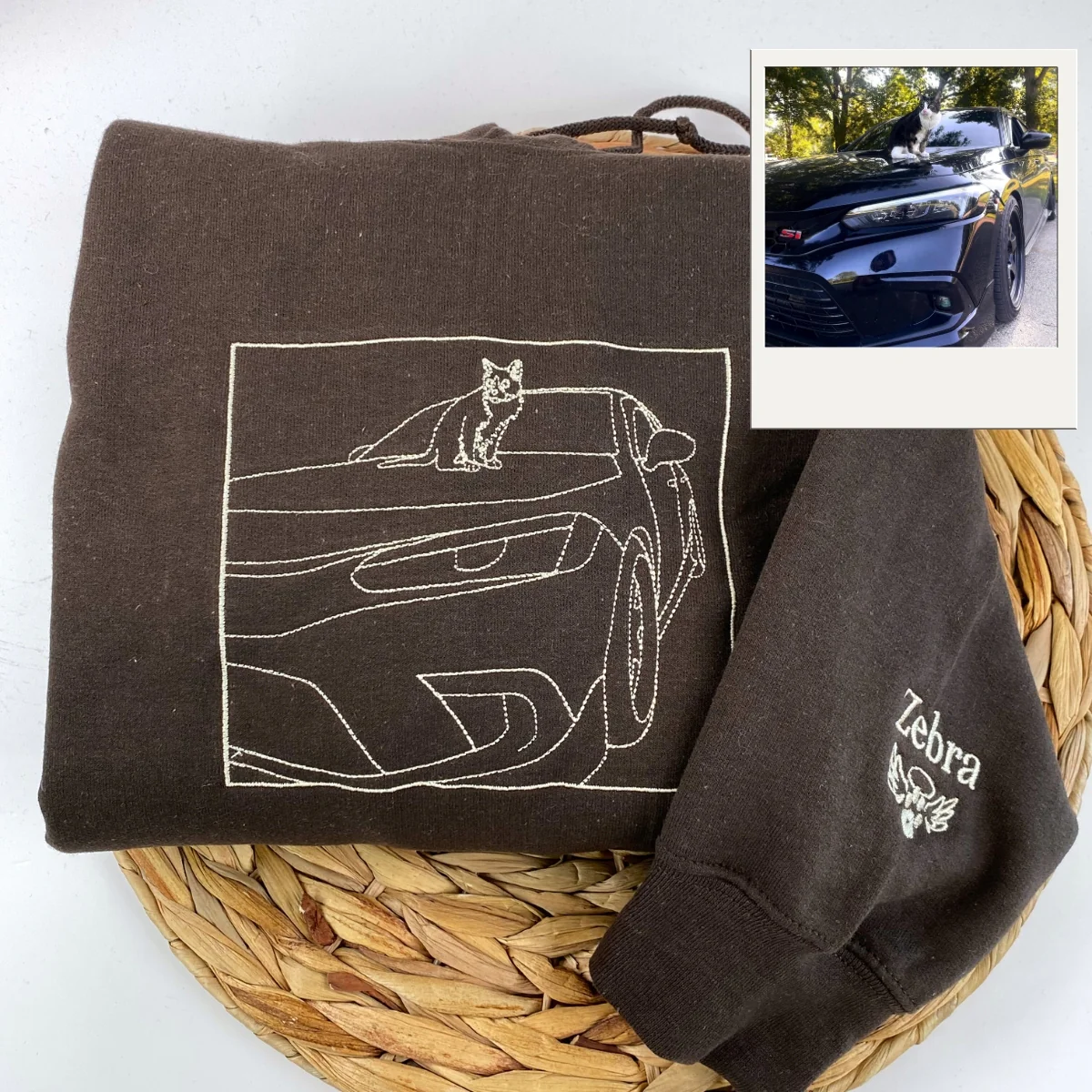 Custom Truck Portrait Hoodies - Pickup Line Art Embroidered Sweatshirts - Perfect Truck Lover Gift - Image 3