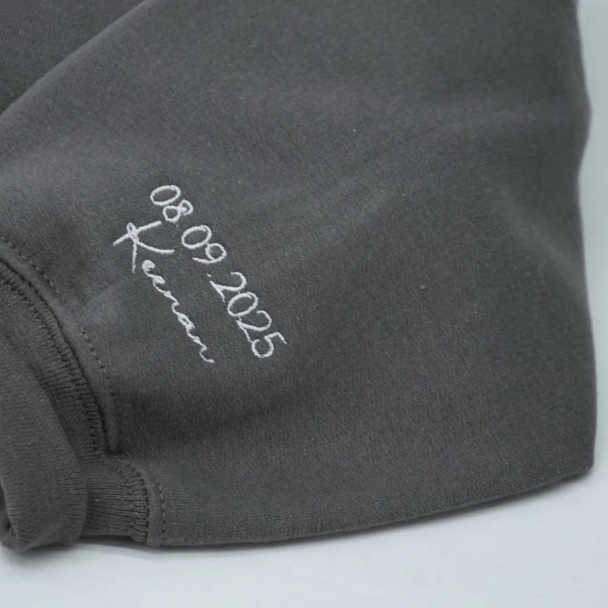 Custom Wedding Bouquet Hoodie - Personalized Bride Embroidered Sweatshirt - Wedding Date Keepsake - Image 4
