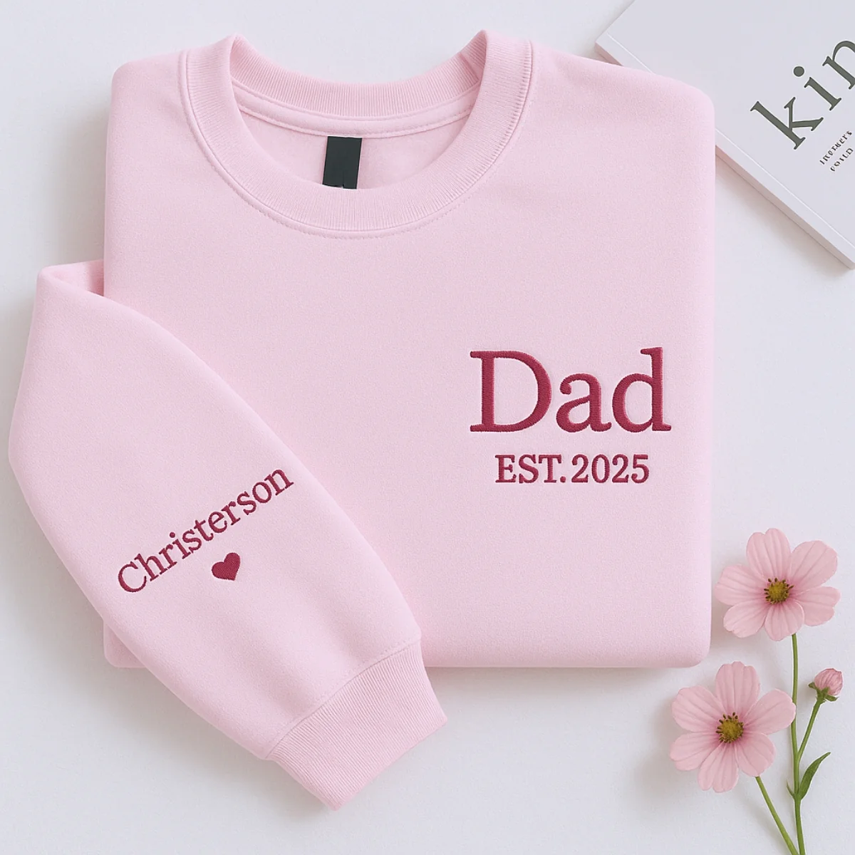 Dad EST Embroidered Hoodie - Custom Kids Names - Father's Day Gift - Image 6