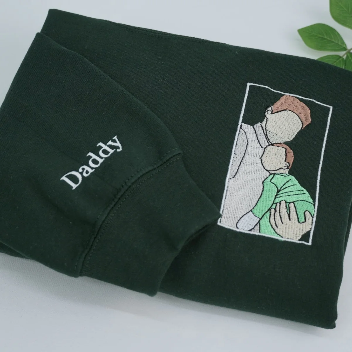 Dad Established Custom Hoodies - Father Baby Embroidered Sweatshirts With Est Year - Perfect New Dad Father's Day Gift - Image 5
