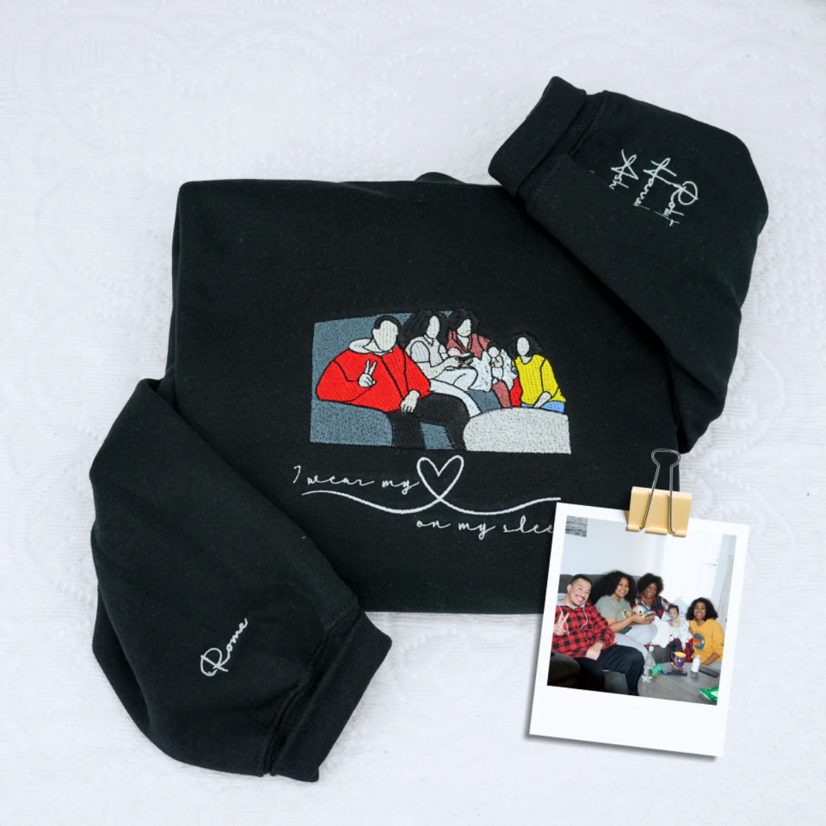 Dad Family Custom Hoodies - Father Embroidered Sweatshirts - Perfect New Dad & Father's Day Gift - Image 2