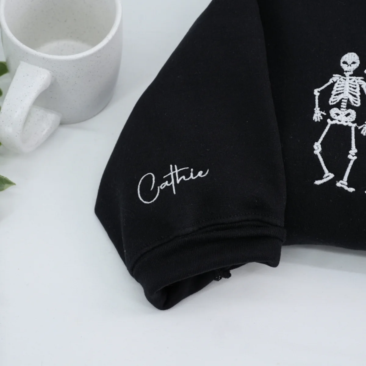 Dancing Skeletons Halloween Hoodies - Custom Embroidered Personalized Halloween Sweatshirts - Image 5