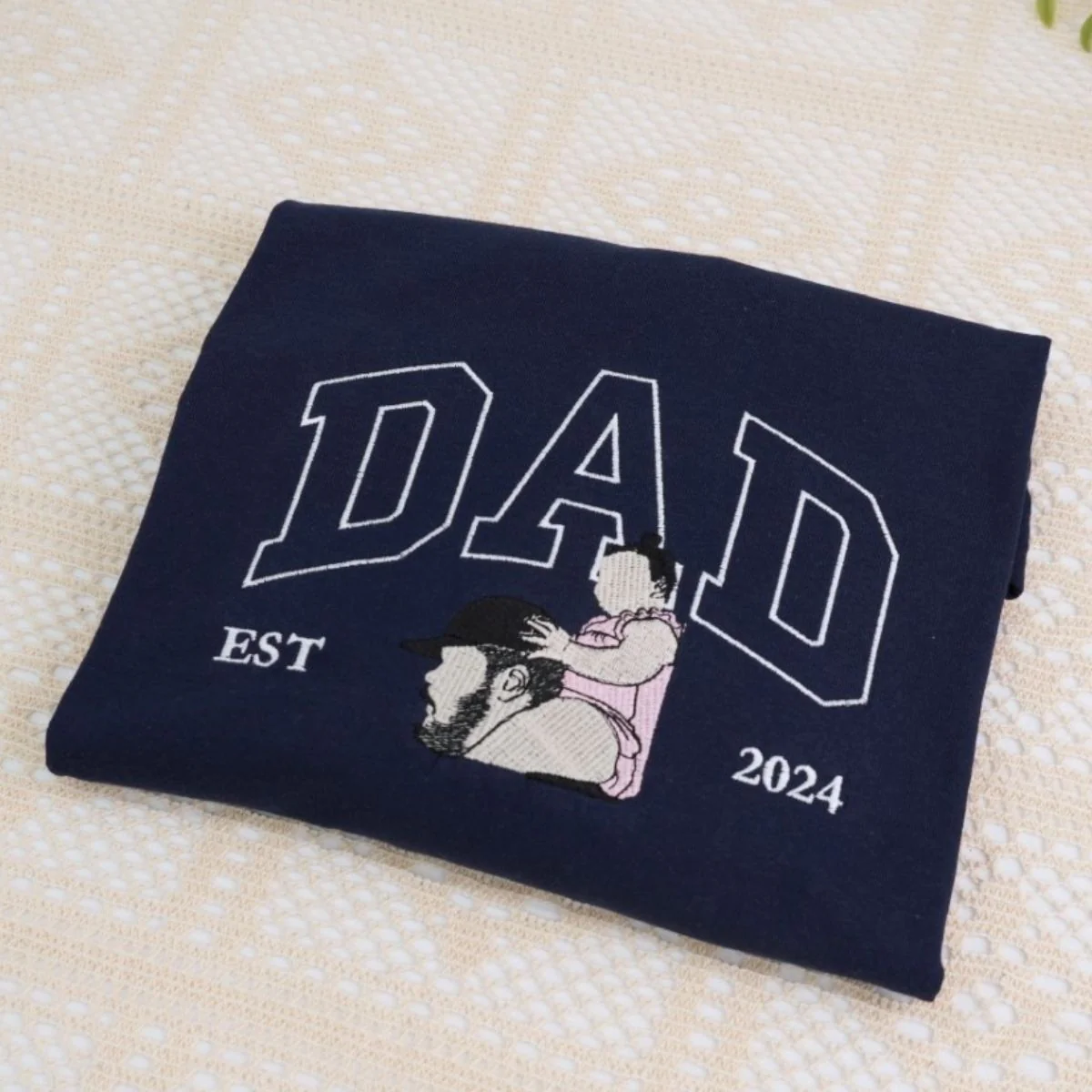Devoted Dad Custom Hoodies - Caring Father Embroidered Sweatshirts - Perfect Father's Day Gift - Image 4