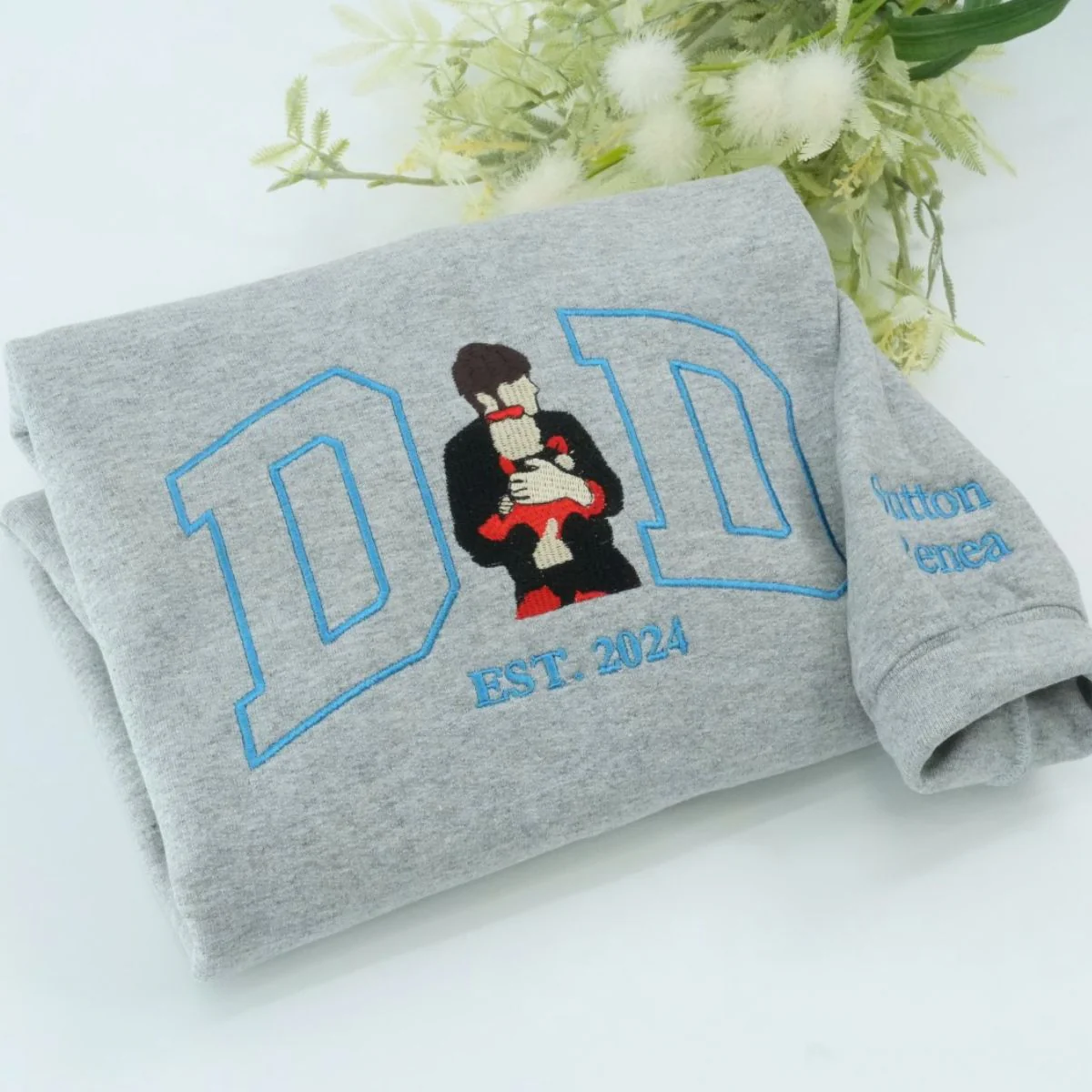 Devoted Dad Custom Hoodies - Caring Father Embroidered Sweatshirts - Perfect Father's Day Gift - Image 5