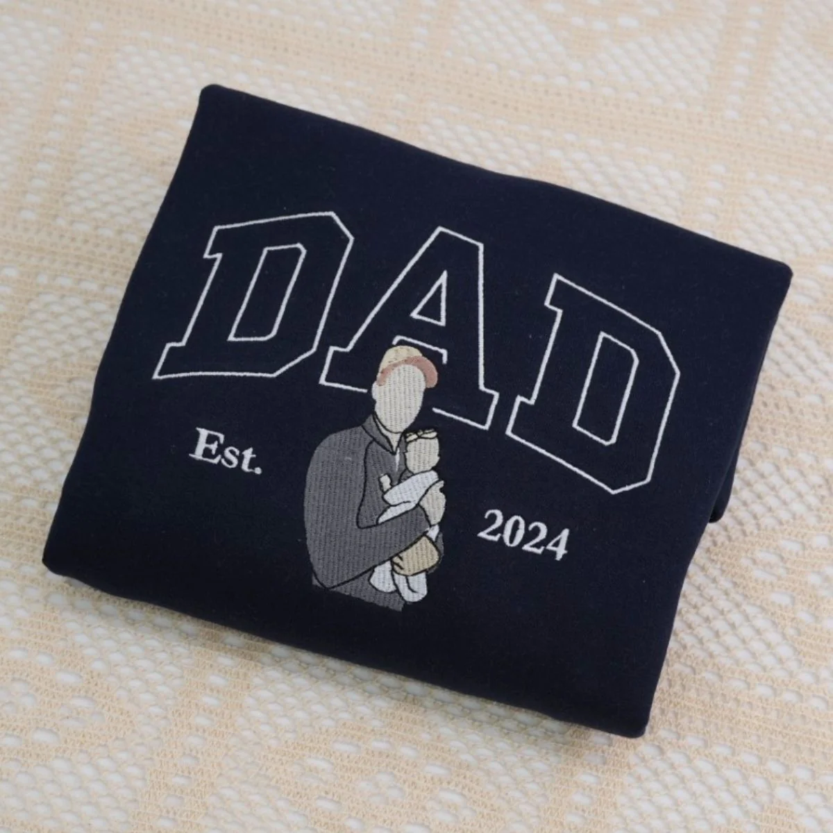 Devoted Dad Custom Hoodies - Caring Father Embroidered Sweatshirts - Perfect Father's Day Gift - Image 6