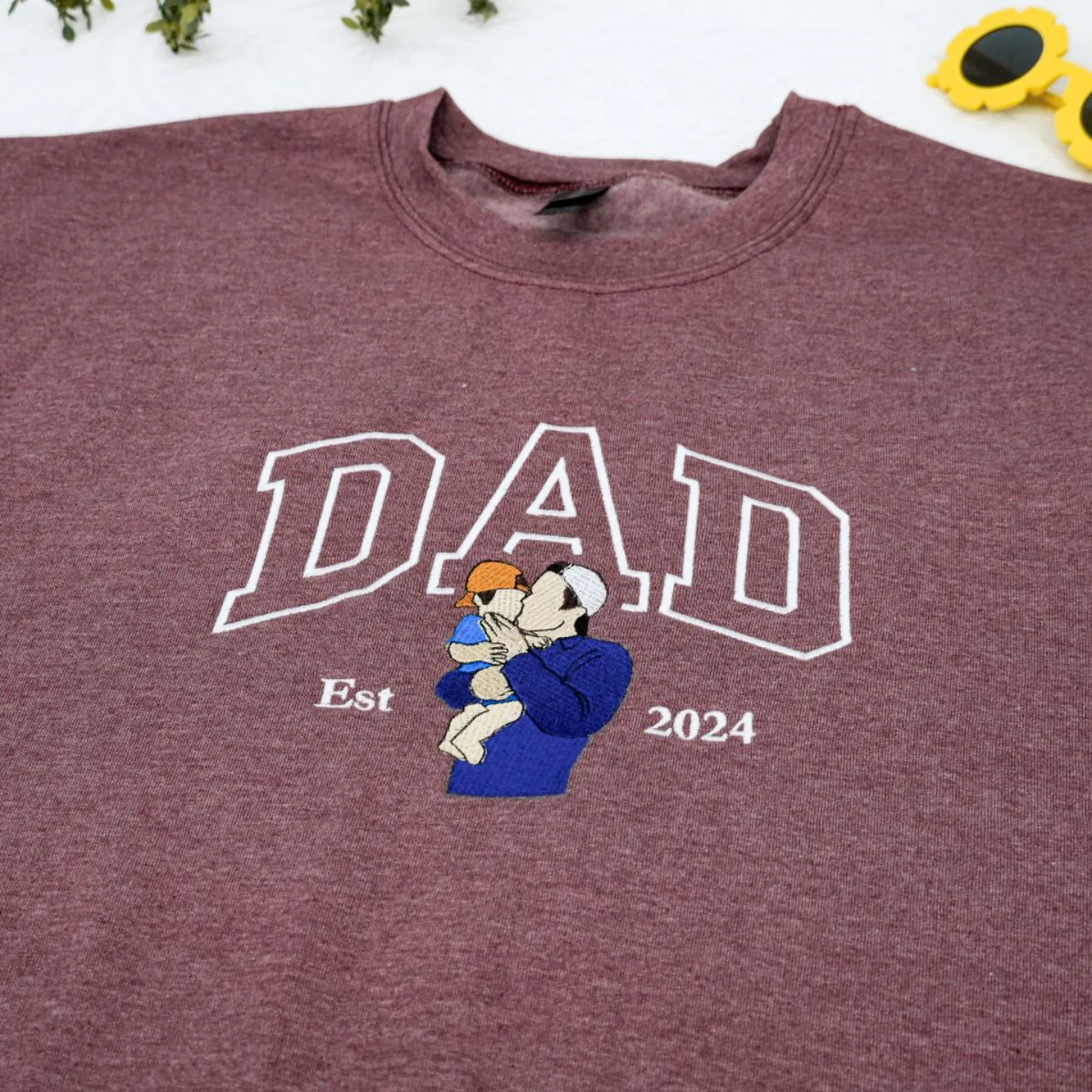 Devoted Dad Custom Hoodies - Caring Father Embroidered Sweatshirts - Perfect Father's Day Gift - Image 7