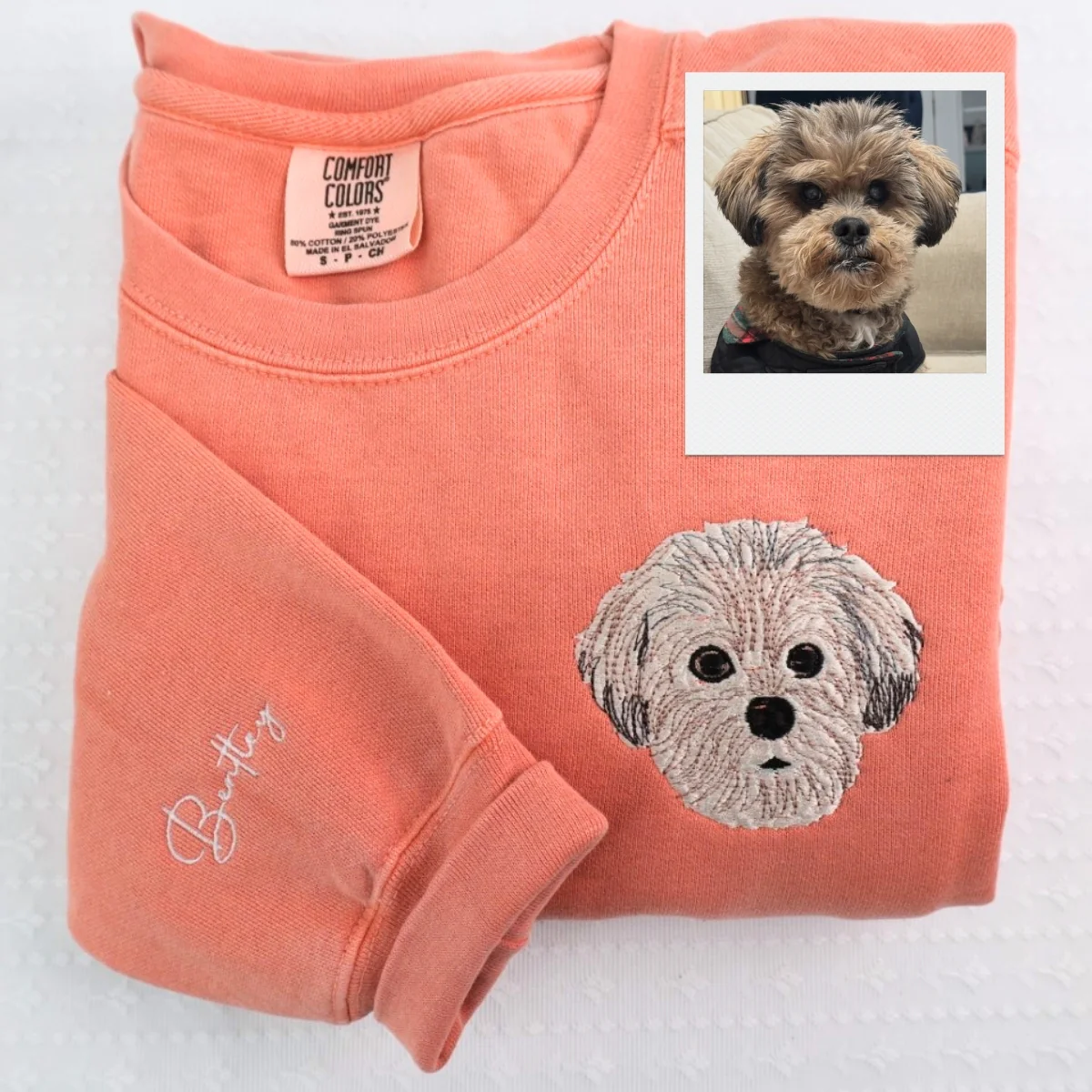 Dog Face Embroidered Sweatshirts | Custom Dog Breed Portrait Collection - Personalized Dog Lover Shirts - Perfect Dog Mom Dad Gift - Image 7