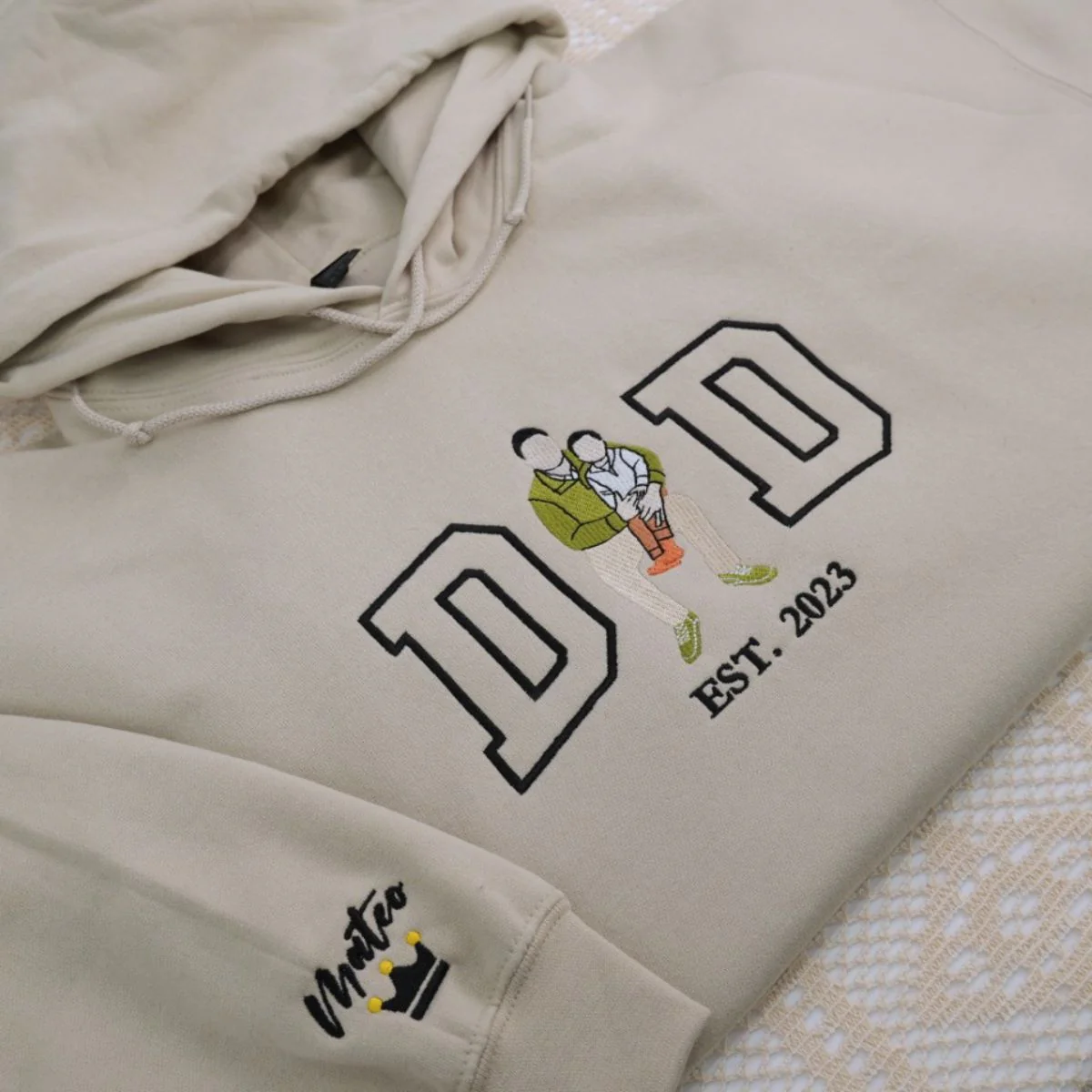 Established Dad Custom Hoodies - Father Embroidered Sweatshirts - Perfect Father's Day Gift - Image 4
