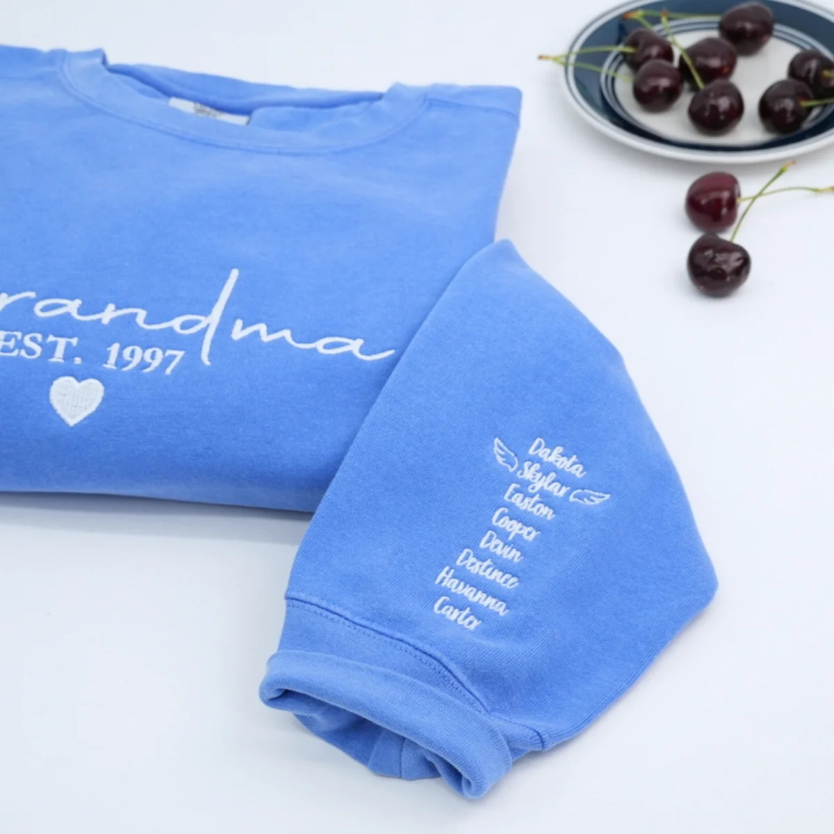 Grandma Custom Hoodie - Personalized Grandchildren Names Embroidered Sweatshirt - Perfect Grandmother Gift - Image 2