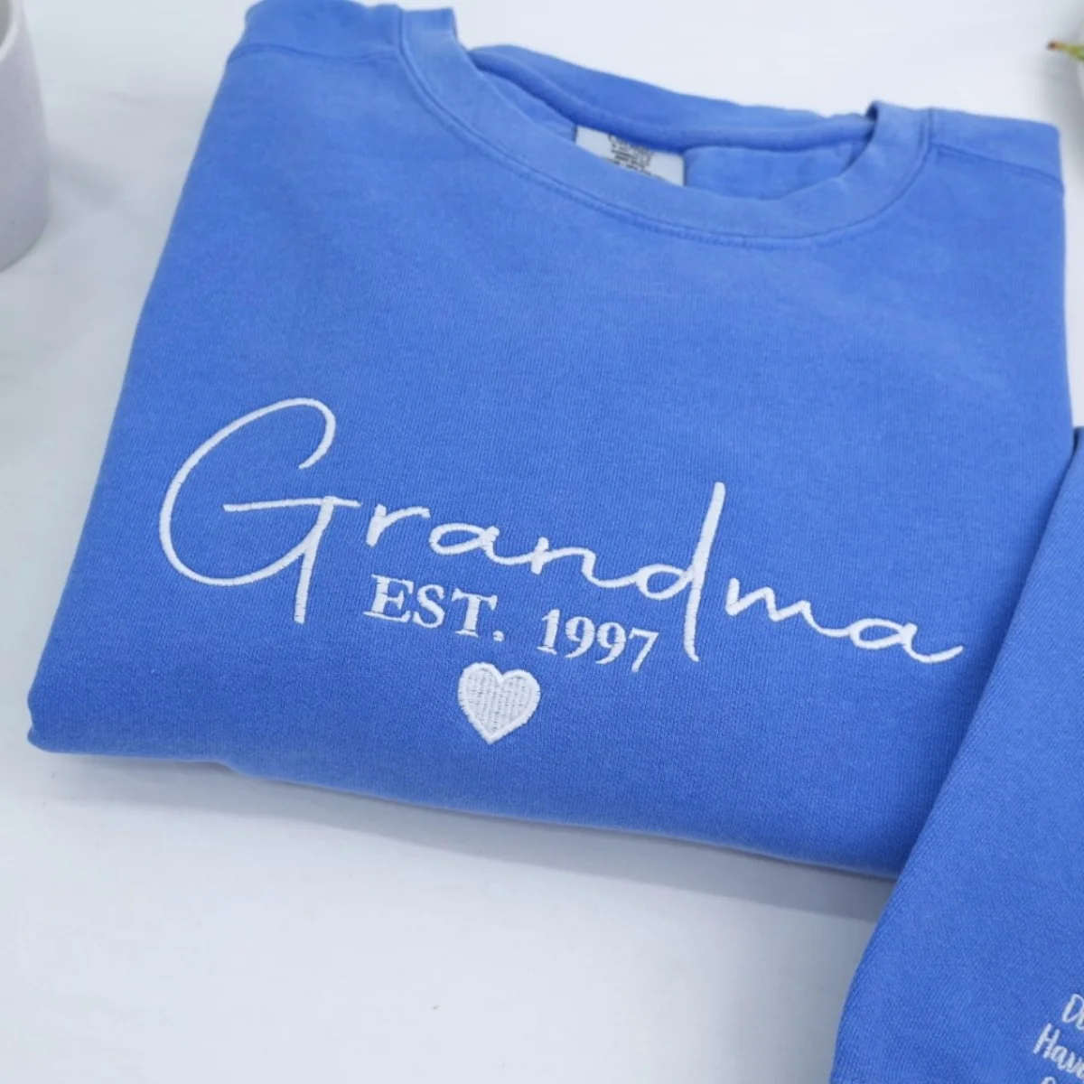 Grandma Custom Hoodie - Personalized Grandchildren Names Embroidered Sweatshirt - Perfect Grandmother Gift - Image 3