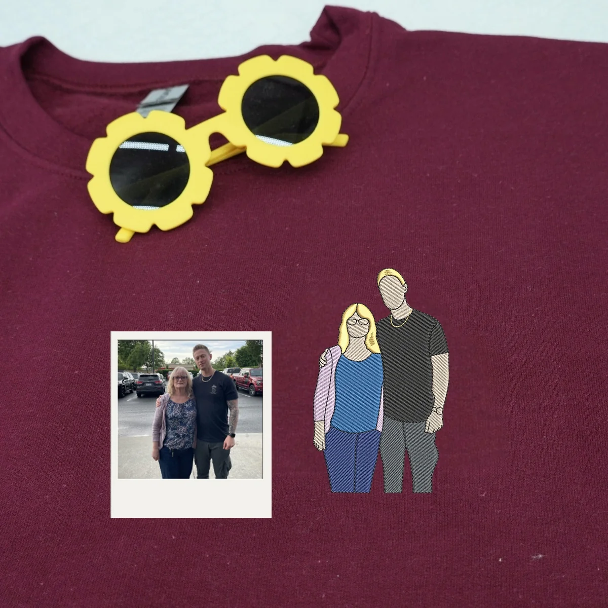 Grandma Custom Hoodies - Photo Embroidered Sweatshirts - Perfect Grandmother Gift with Kids - Image 7