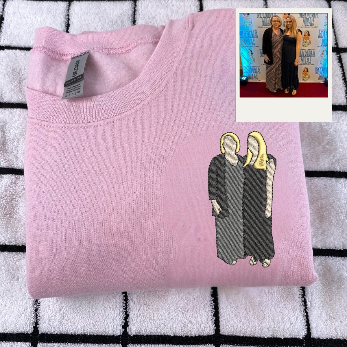 Grandma Memorial Custom Hoodies - Forever In Your Heart Portrait Embroidery - Remembrance Gift - Image 4