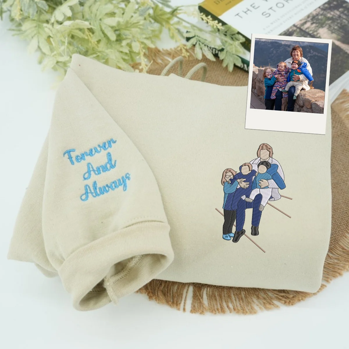 Grandma Memorial Custom Hoodies - Forever In Your Heart Portrait Embroidery - Remembrance Gift - Image 7