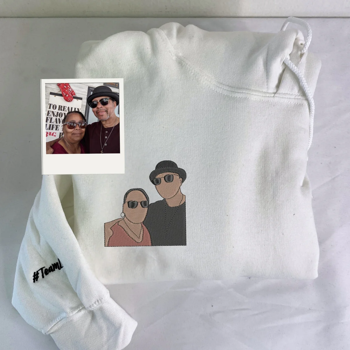 Grandmother Custom Hoodie - Family Portrait Embroidered Sweatshirt - Mother's Day Birthday Gift - Image 3