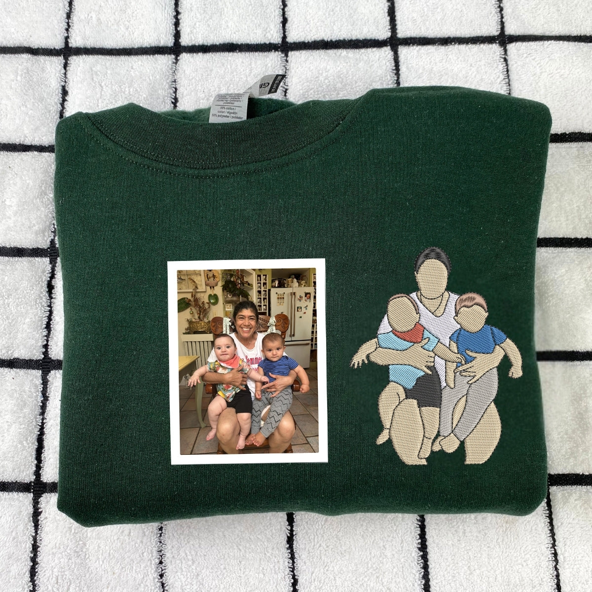 Grandmother Custom Hoodie - Family Portrait Embroidered Sweatshirt - Mother's Day Birthday Gift - Image 5