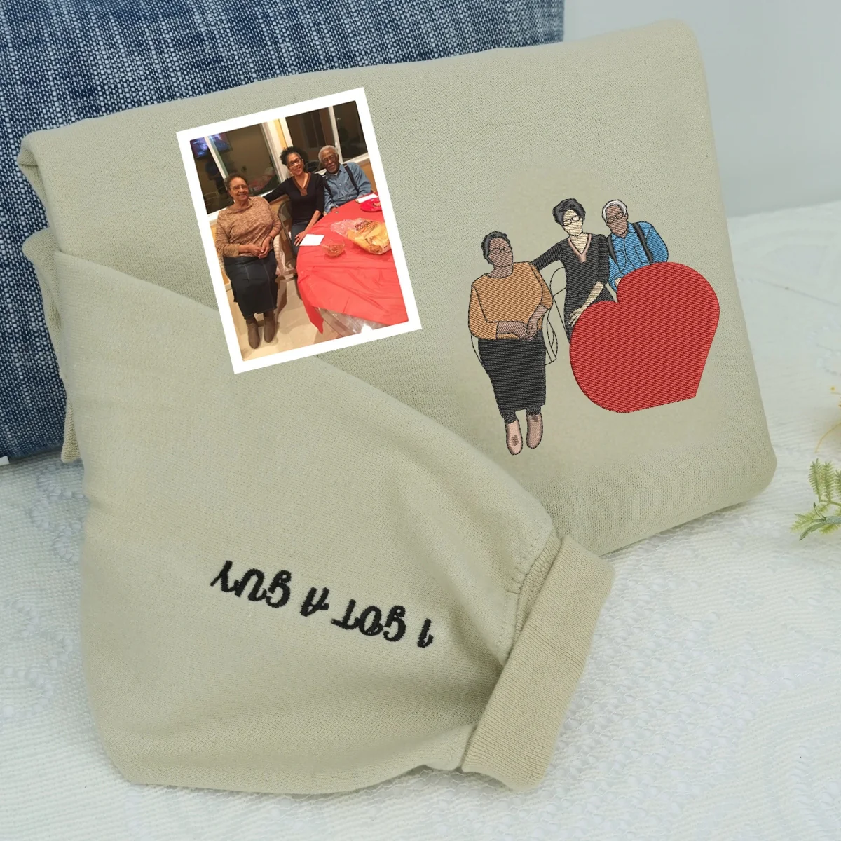 Grandmother Custom Hoodie - Family Portrait Embroidered Sweatshirt - Mother's Day Birthday Gift - Image 6