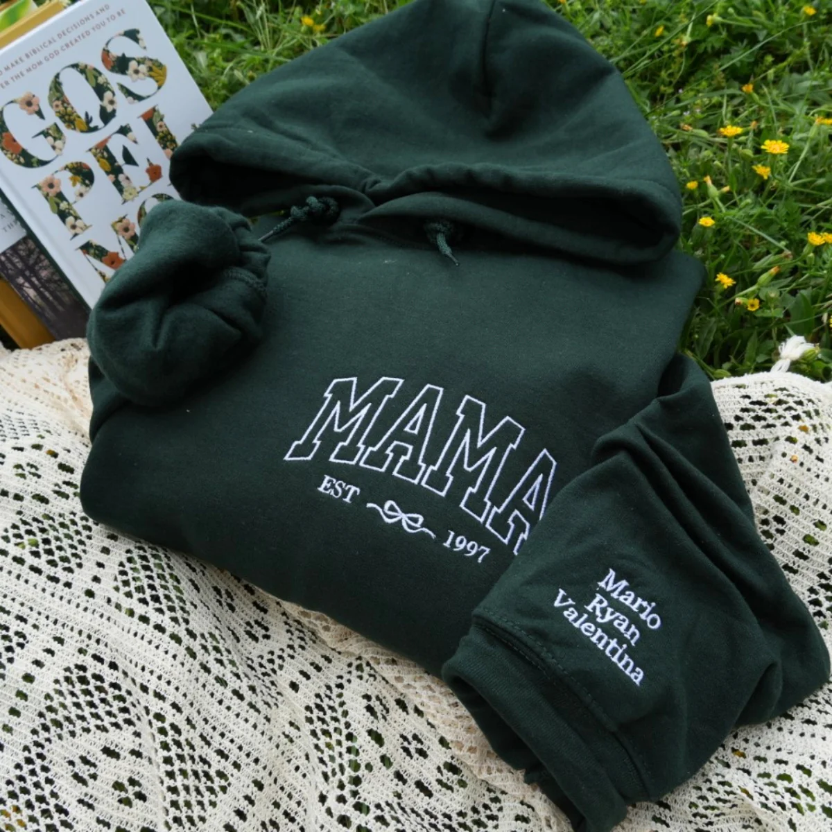 Grandpa Custom Hoodies - Personalized Embroidered Sweatshirts - Perfect Father's Day Gift EST Year Names - Image 4