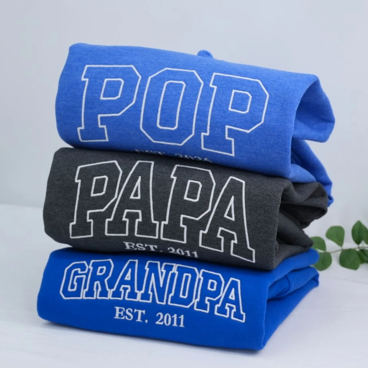 Grandpa Custom Hoodies - Personalized Embroidered Sweatshirts - Perfect Father's Day Gift EST Year Names - Image 5