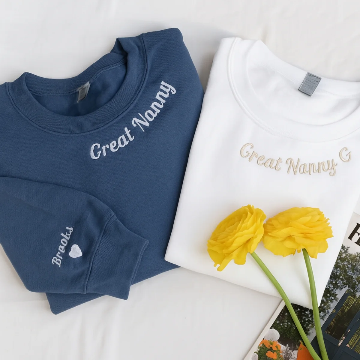 Great Nanny Custom Sweatshirts - Grandma Embroidered Hoodies - Perfect Grandparent Gift - Image 4