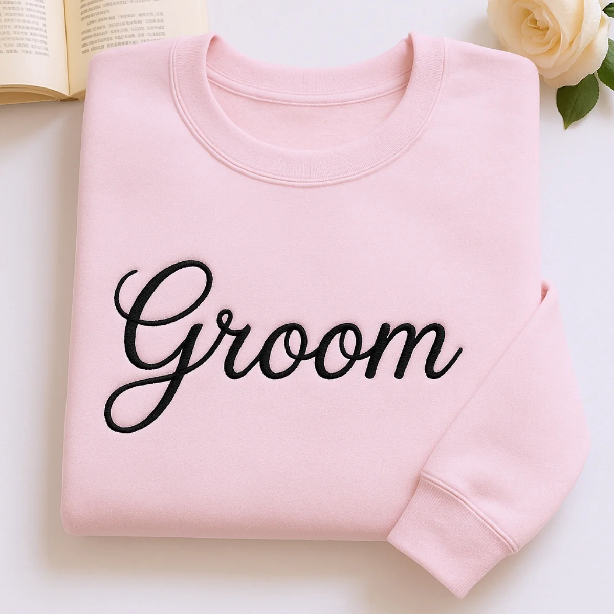 Groom Custom Sweatshirt - Wedding Embroidered Apparel - Perfect Bachelor Party Gift - Image 3