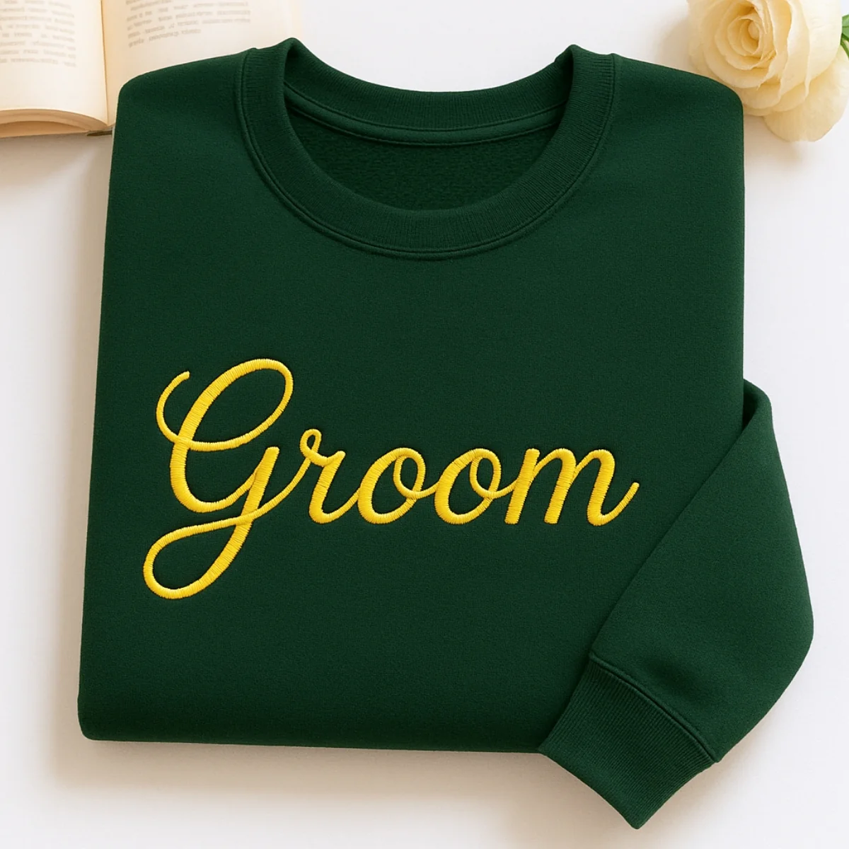 Groom Custom Sweatshirt - Wedding Embroidered Apparel - Perfect Bachelor Party Gift - Image 4