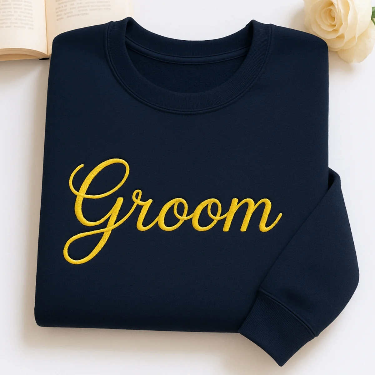 Groom Custom Sweatshirt - Wedding Embroidered Apparel - Perfect Bachelor Party Gift - Image 5