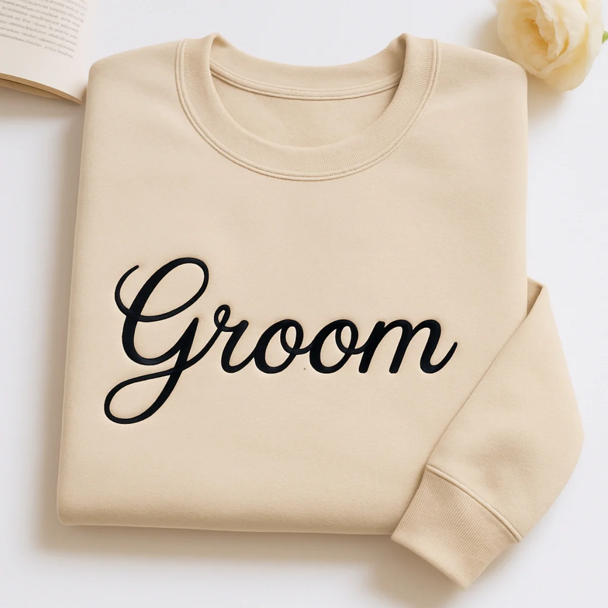 Groom Custom Sweatshirt - Wedding Embroidered Apparel - Perfect Bachelor Party Gift - Image 6