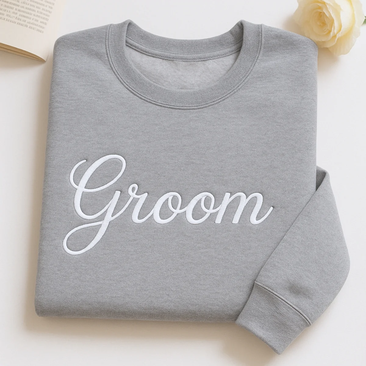 Groom Custom Sweatshirt - Wedding Embroidered Apparel - Perfect Bachelor Party Gift - Image 7