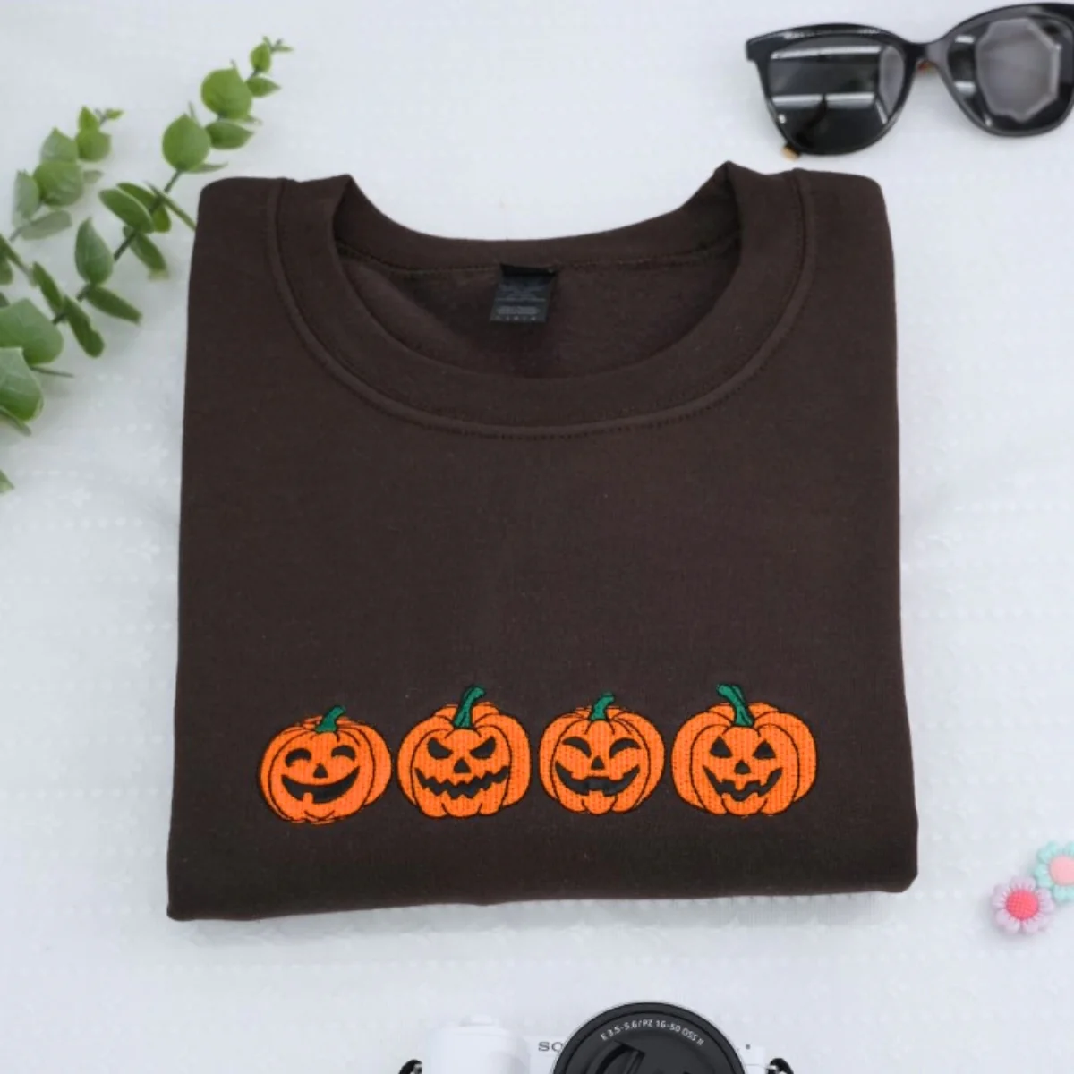 Halloween Pumpkin Hoodies - Jack-o'-Lantern Embroidered Sweatshirts - Perfect October Gift - Image 3