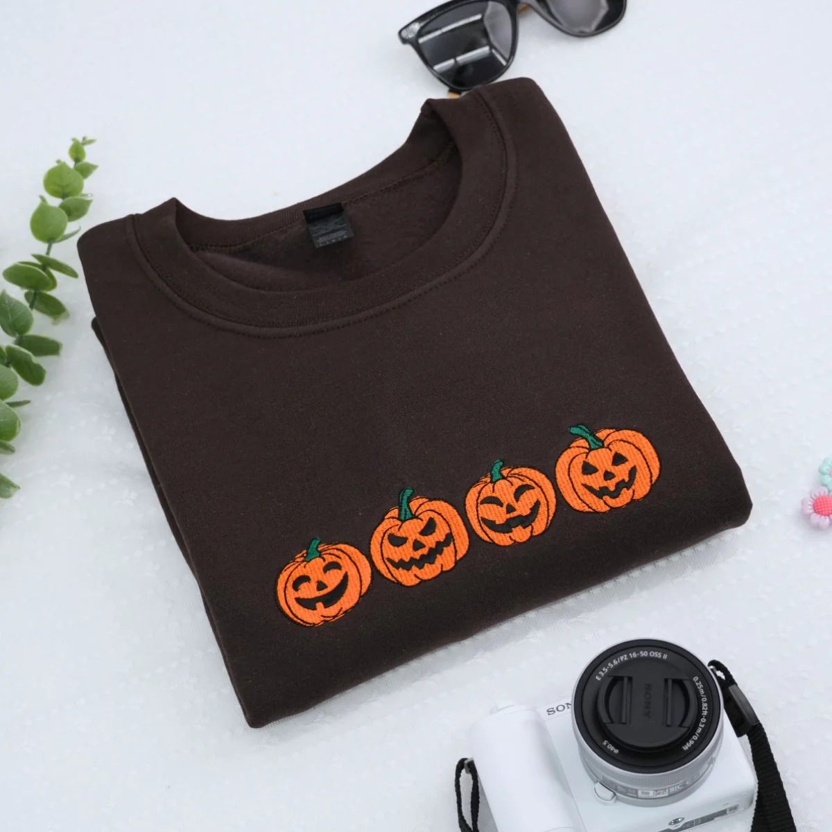 Halloween Pumpkin Hoodies - Jack-o'-Lantern Embroidered Sweatshirts - Perfect October Gift - Image 5
