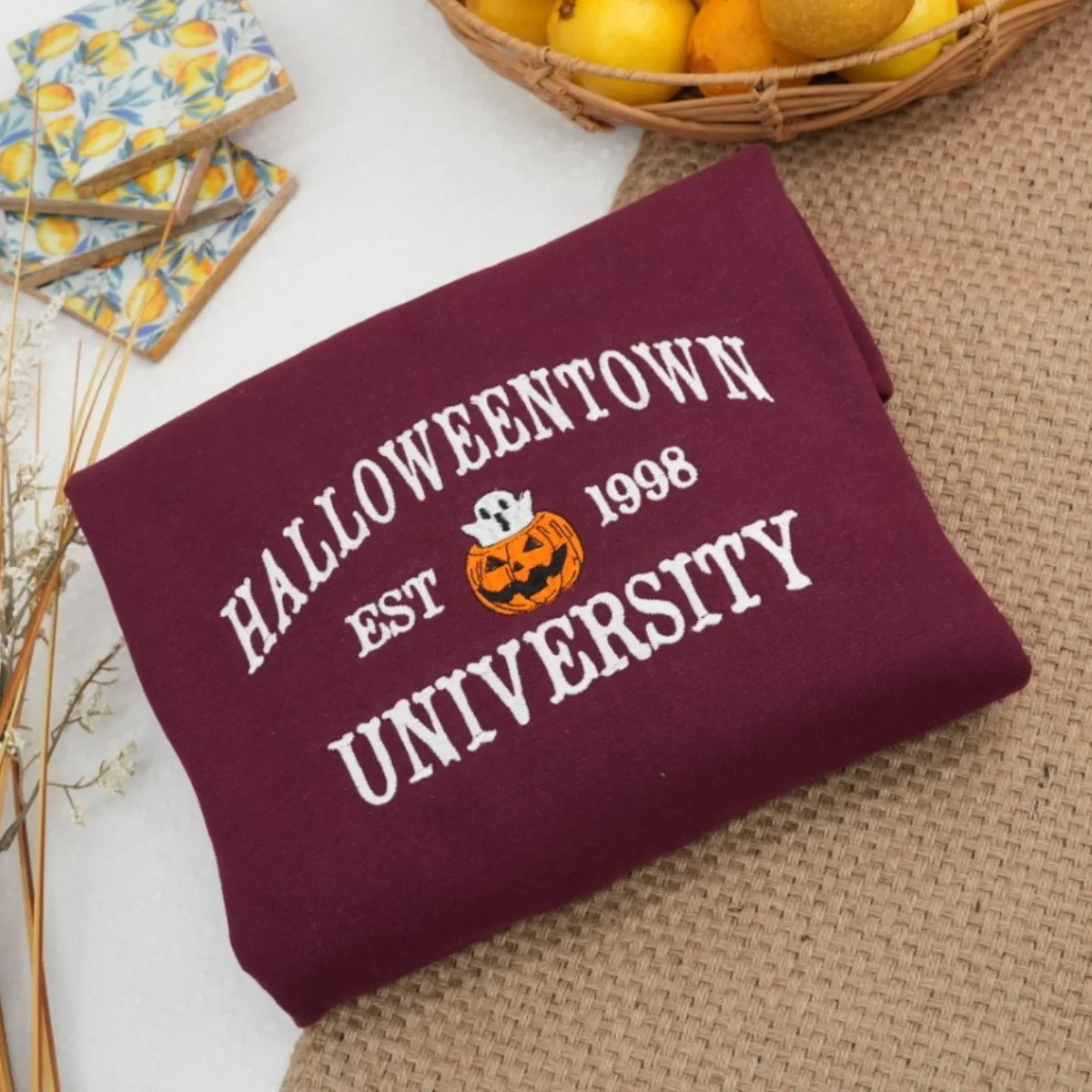 Halloween University Sweatshirts - Halloweentown College Embroidered Apparel - Spooky Academia Fashion - Image 4