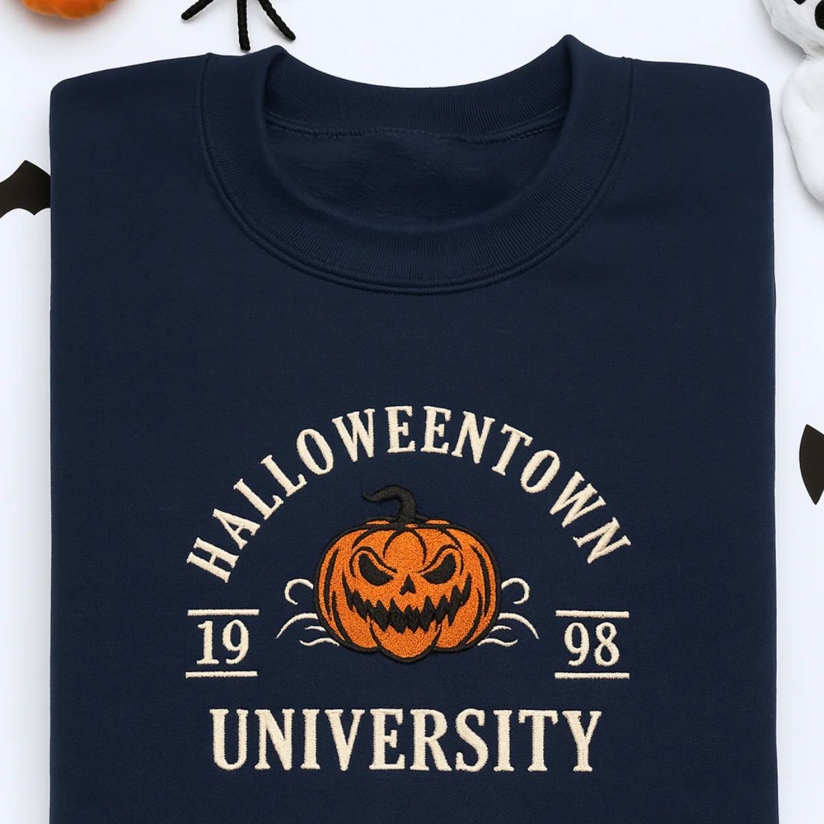 Halloweentown University Embroidered Sweatshirts - Halloween Pumpkin College Style - Spooky Season Gift - Image 2