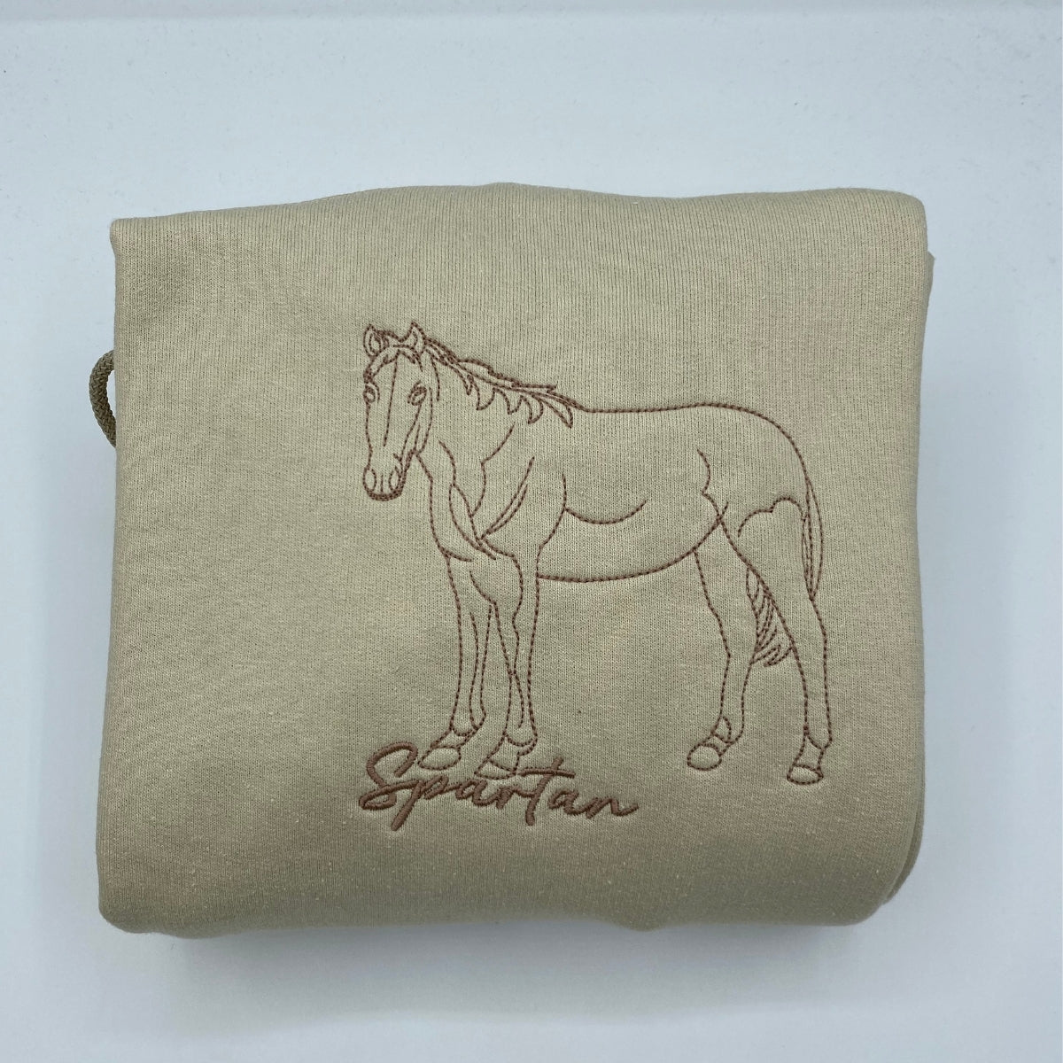 Horse Art Gift Hoodies - Line Art Portrait Embroidered Sweatshirts - Equestrian Presents - Image 7