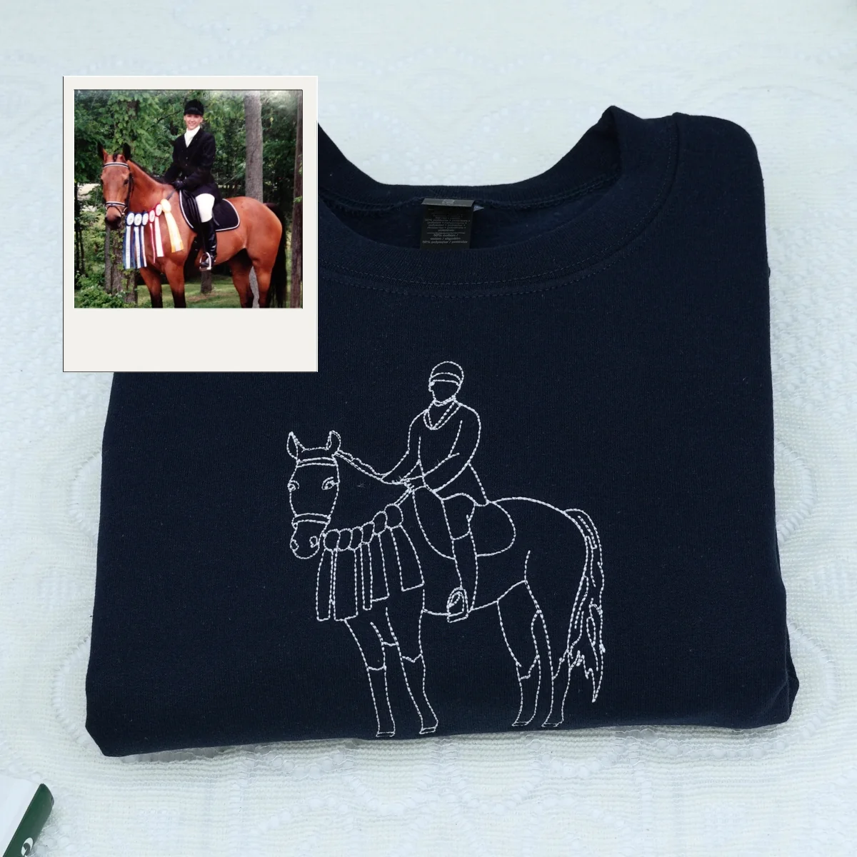 Horse Lover Custom Hoodies - Equestrian Embroidered Sweatshirts - Perfect Horse Rider Gift - Image 3