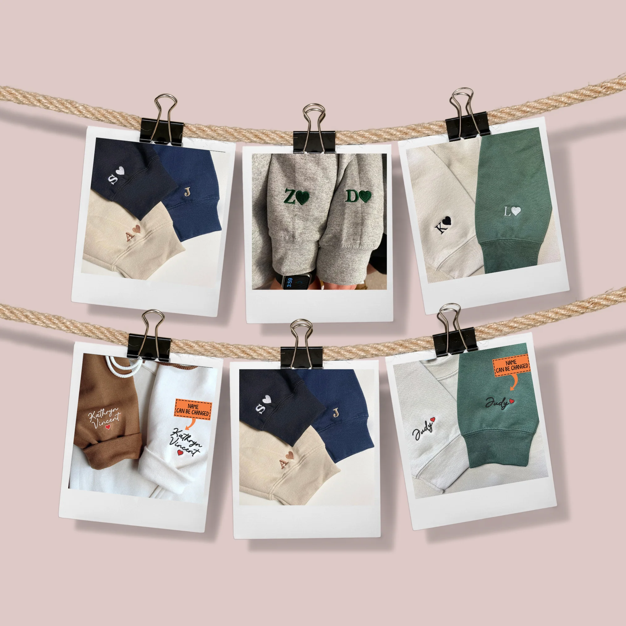 I Wish You Were Here Custom Embroidered Matching Hoodies For Couples - Image 4