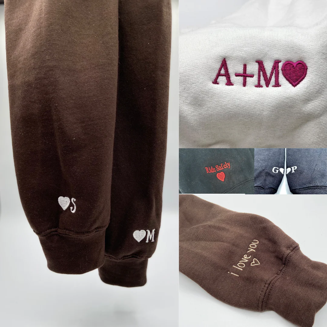 I Wish You Were Here Custom Embroidered Matching Hoodies For Couples - Image 6
