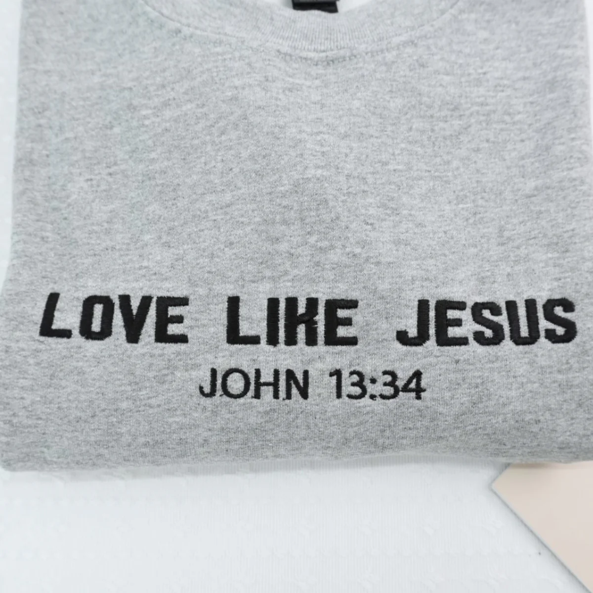 Love Like Jesus Sweatshirt - Faith Inspirational Embroidered Hoodie - Christian Gift - Image 5
