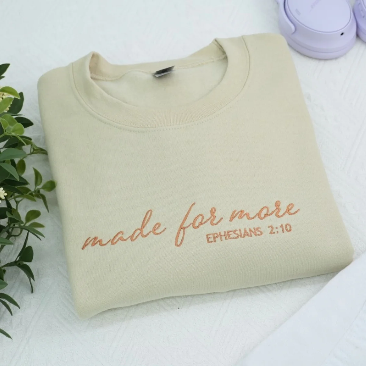Made For More Hoodies - Christian Scripture Embroidered Sweatshirts - Ephesians 2:10 Gift - Image 3