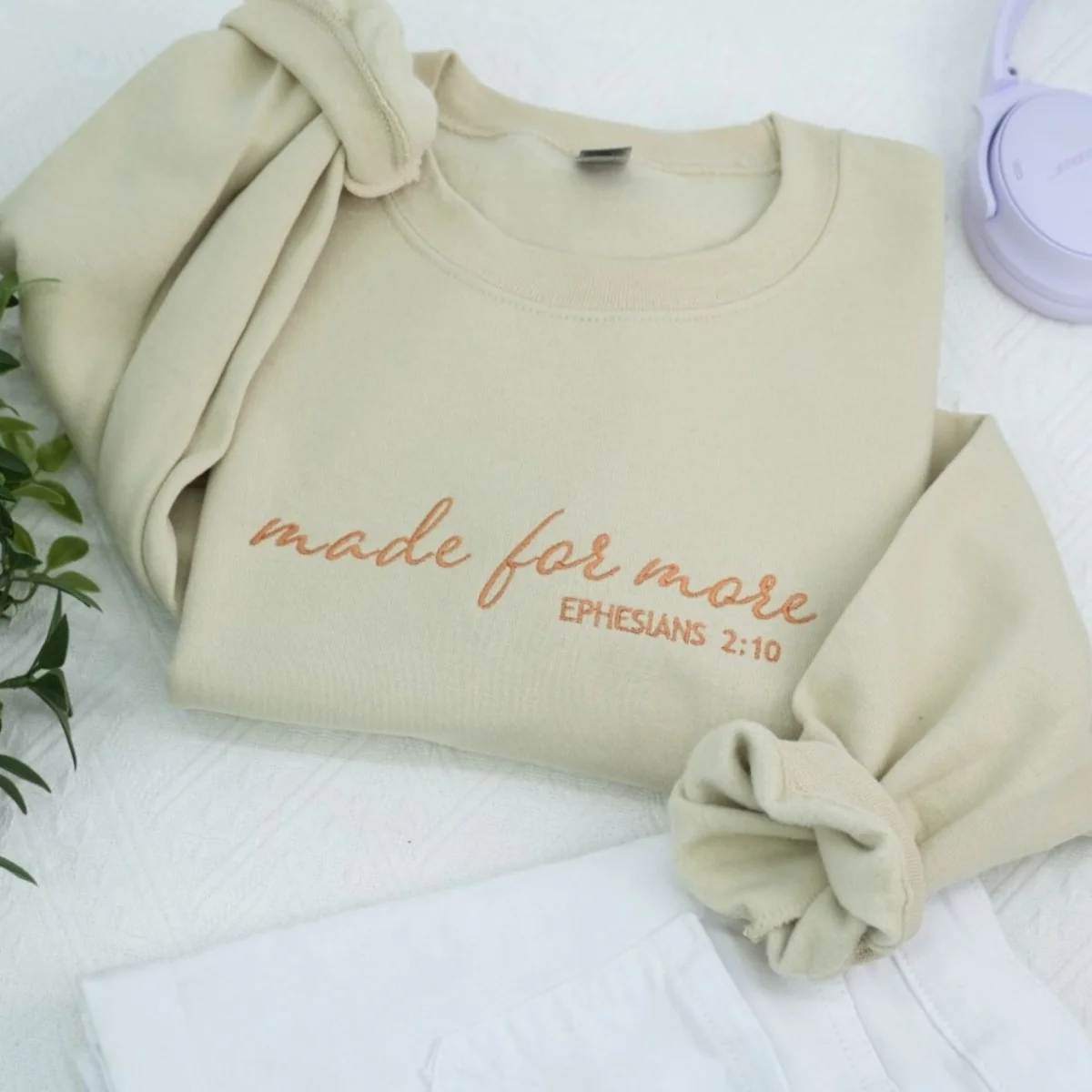 Made For More Hoodies - Christian Scripture Embroidered Sweatshirts - Ephesians 2:10 Gift - Image 5
