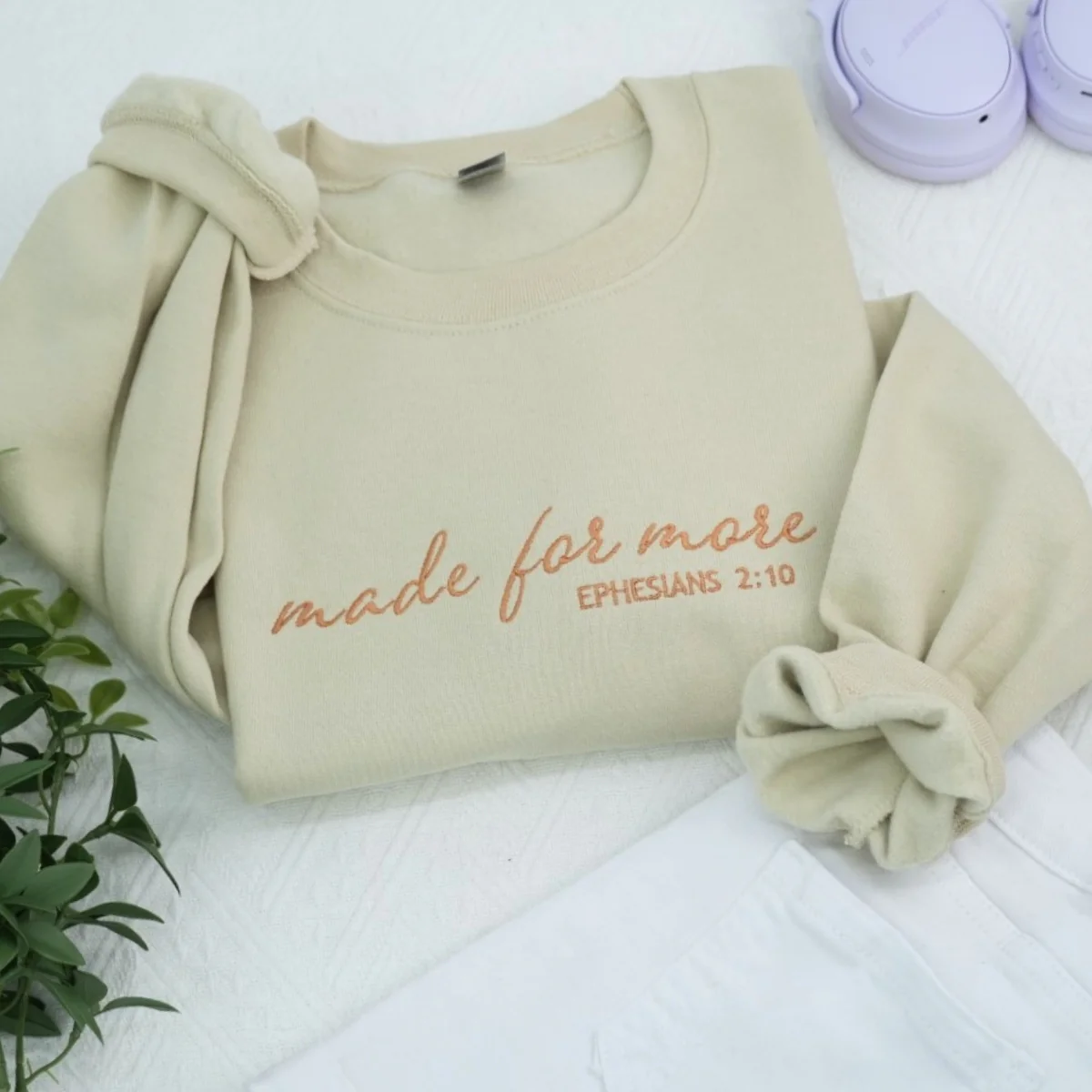 Made For More Hoodies - Christian Scripture Embroidered Sweatshirts - Ephesians 2:10 Gift - Image 6