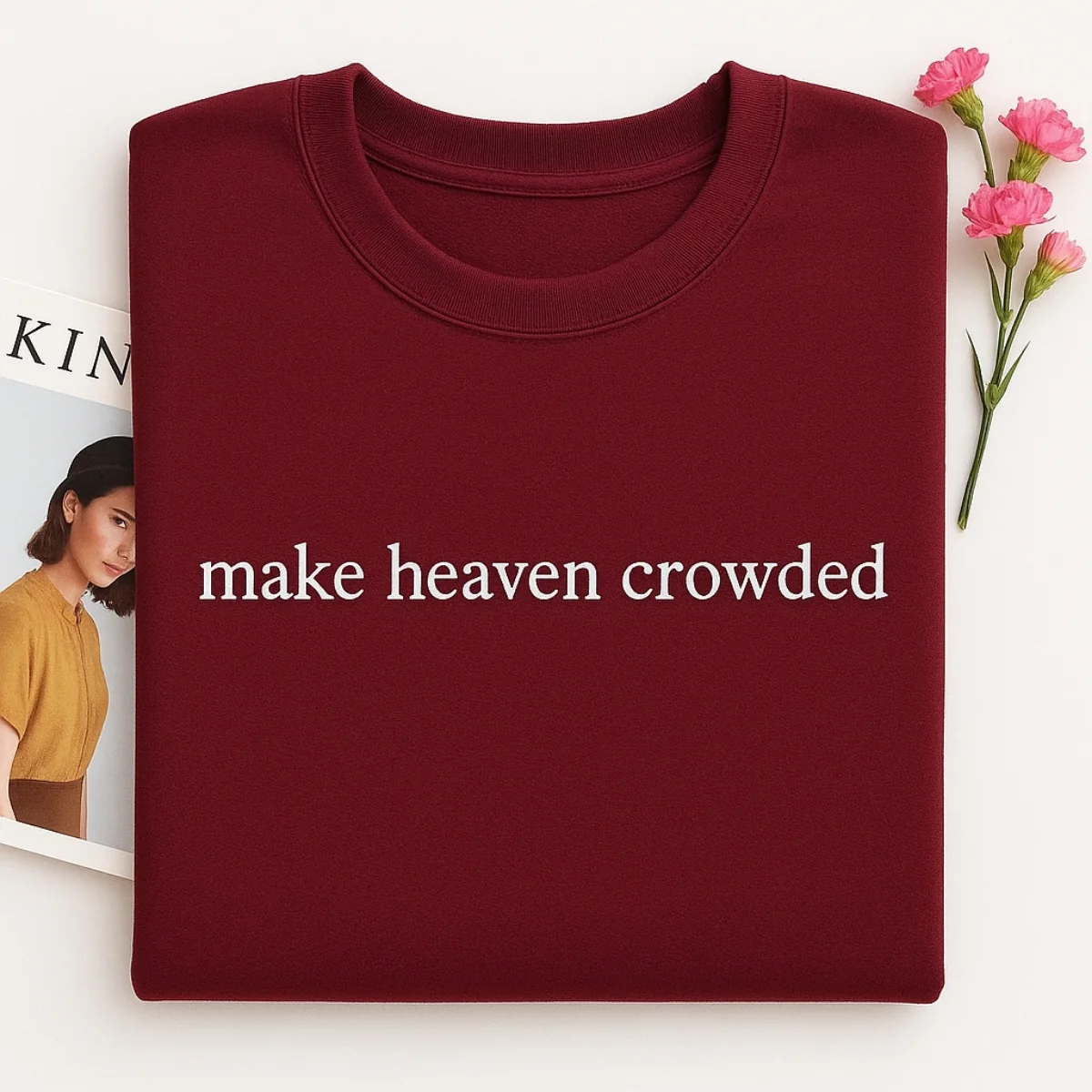 Make Heaven Crowded Hoodies - Christian Evangelism Embroidered Sweatshirts - Faith Mission Gift - Image 5