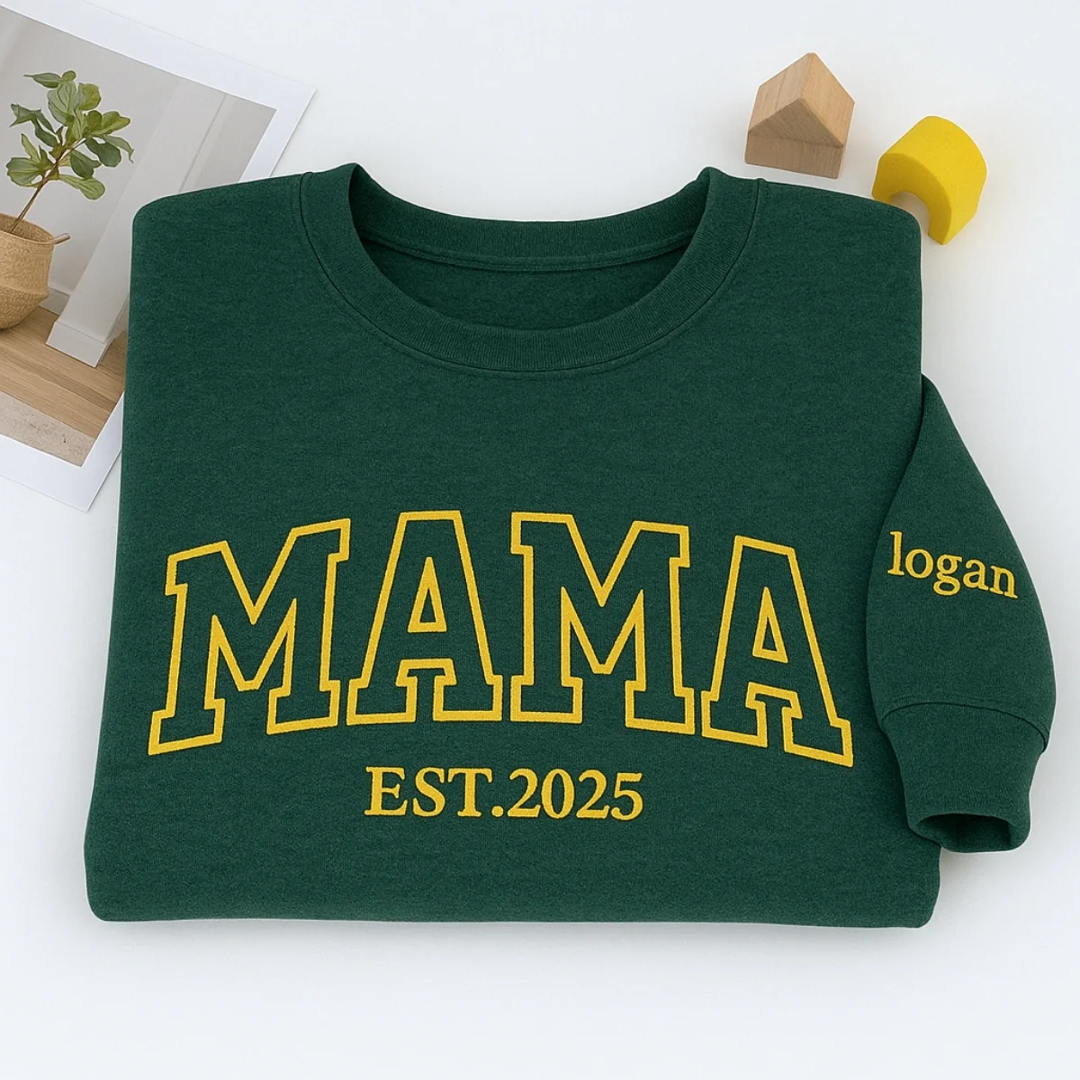 Mama Custom Hoodies - Varsity Style Embroidered Sweatshirts - Perfect Mother's Day Gift - Image 3