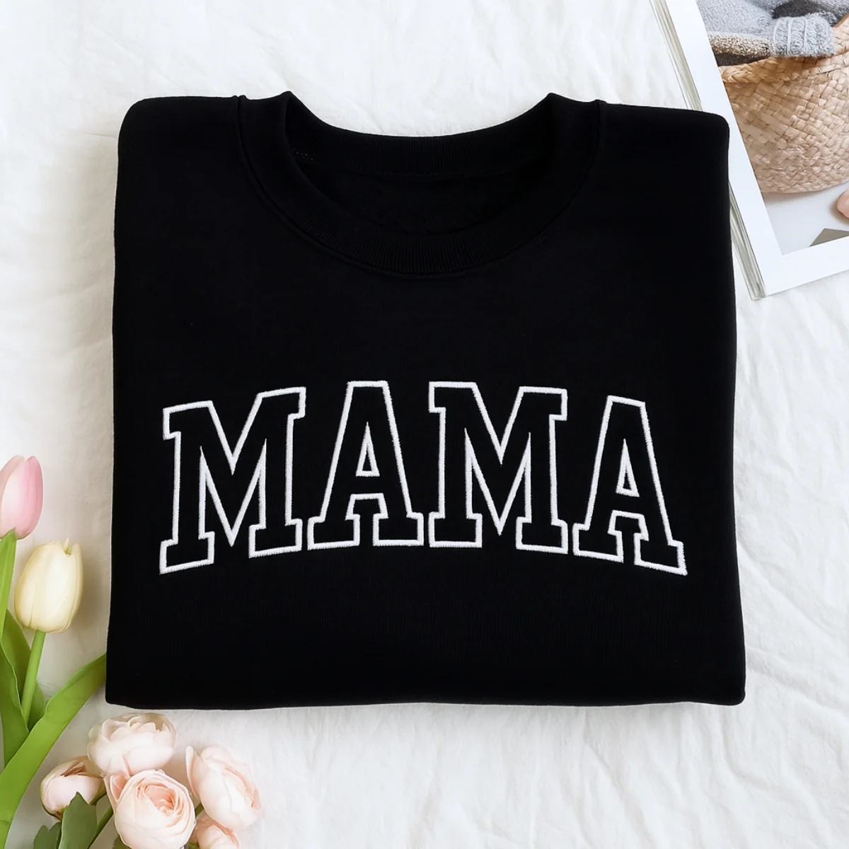 Mama Custom Hoodies - Varsity Style Embroidered Sweatshirts - Perfect Mother's Day Gift - Image 4