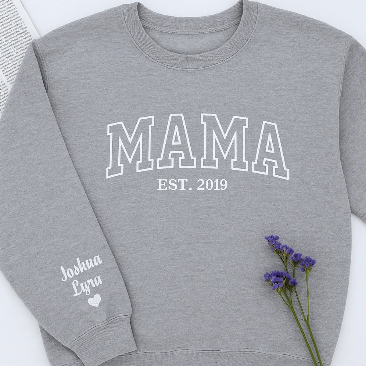 Mama Custom Hoodies - Varsity Style Embroidered Sweatshirts - Perfect Mother's Day Gift - Image 7