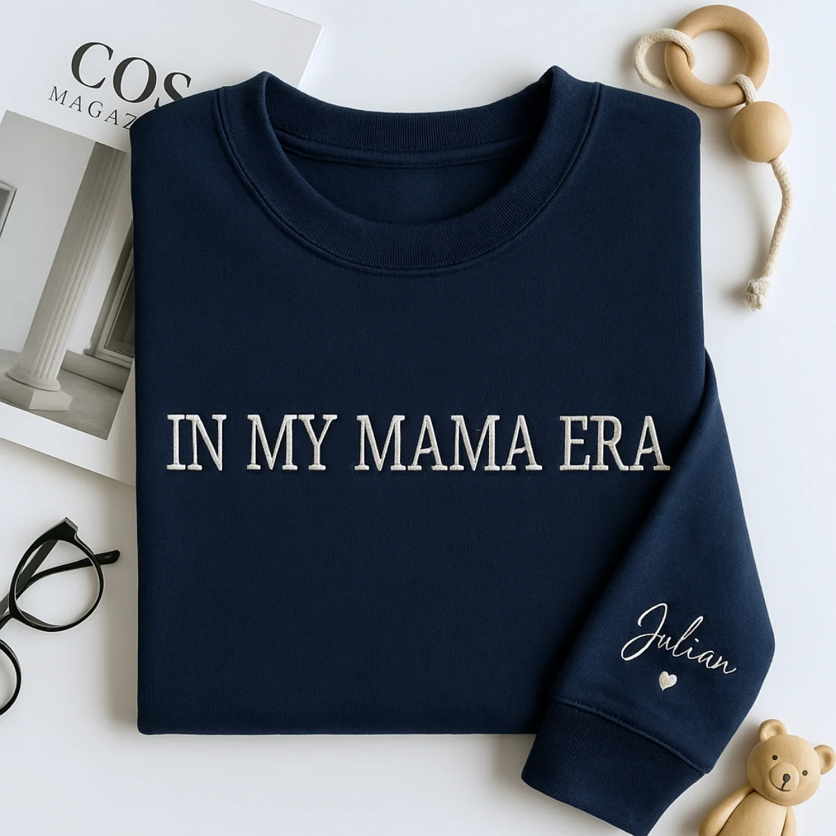 Mama Era Custom Sweatshirt - In My Mama Era Personalized Name Embroidered - Mother's Day Gift - Image 2