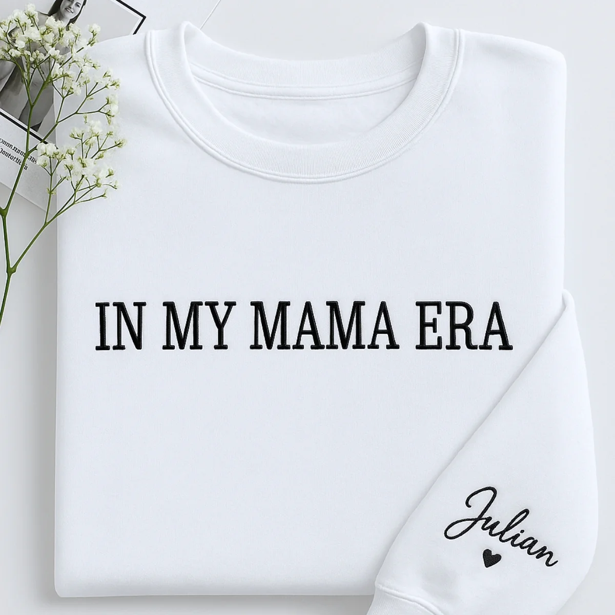 Mama Era Custom Sweatshirt - In My Mama Era Personalized Name Embroidered - Mother's Day Gift - Image 4