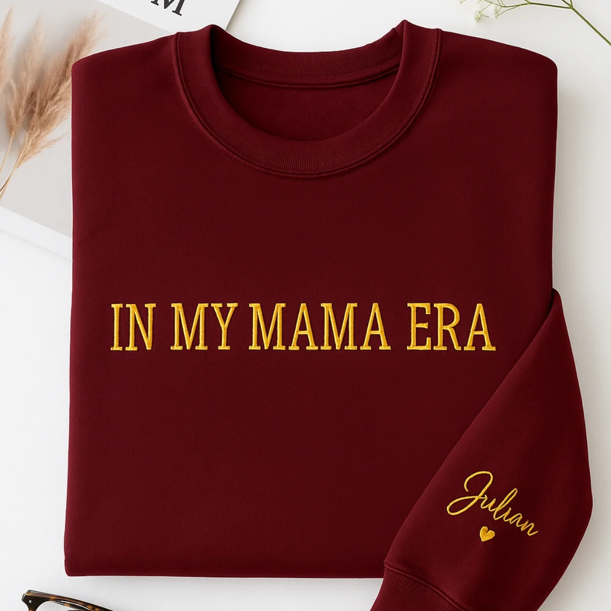 Mama Era Custom Sweatshirt - In My Mama Era Personalized Name Embroidered - Mother's Day Gift - Image 6