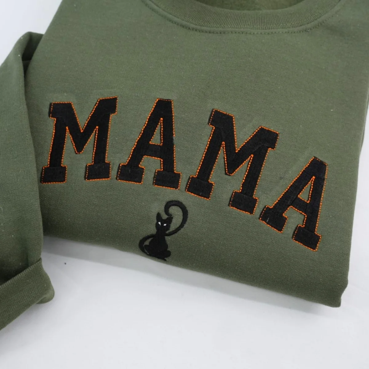 Mama Halloween Sweatshirts - Custom Embroidered Spooky Mom Apparel - Perfect Halloween Gift - Image 2